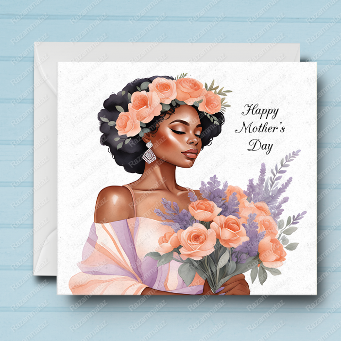 Black Mother's Day Card Q